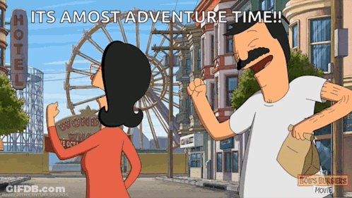 Bob's Burgers Movie Poster Woman Man Roller Coaster GIF