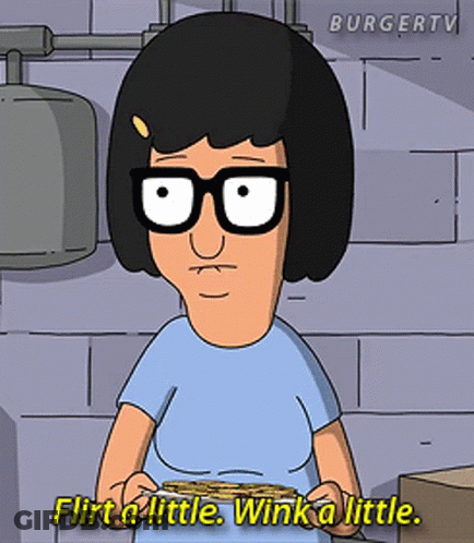 Bob's Burgers Pizza Flirt A Little Wink A Little GIF