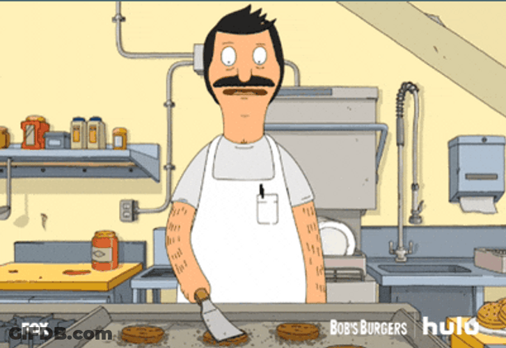 Bob's Burgers Thanksgiving Bob Belcher Cooking Patties GIF