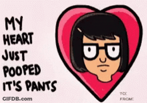 Bob's Burgers Valentine Card With Tina GIF