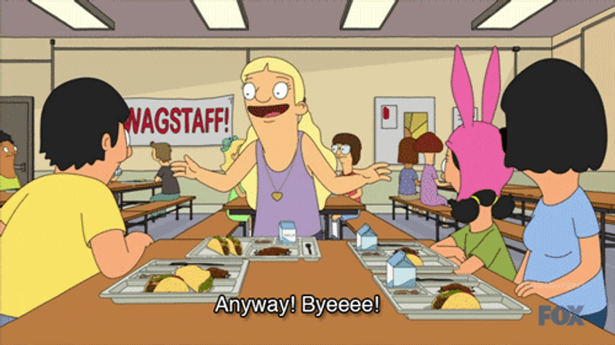 Bob's Burgers Waitress Byeeee GIF