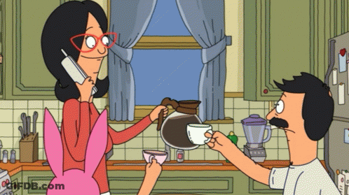 Bob's Burgers Woman Pouring Coffee GIF