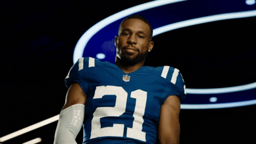 Bob Sanders Of Indianapolis Colts Jersey Number 21 GIF