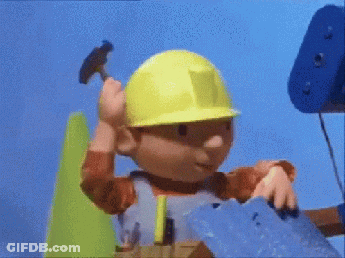 Bob The Builder Holding Hammer Can We Fix It Yes We Can GIF