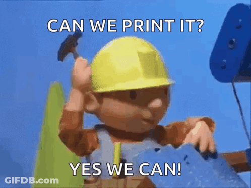 Bob The Builder Holding Hammer Can We Print It Yes We Can GIF