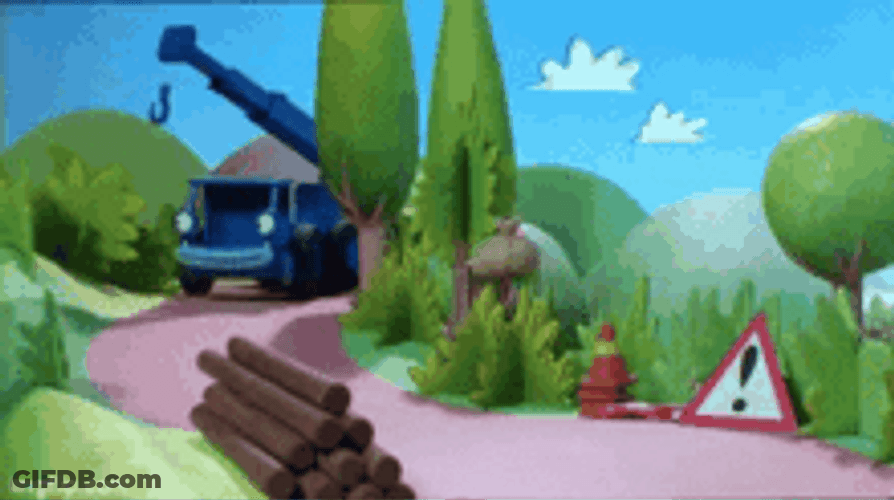 Bob The Builder Lofty Scattering The Logs GIF