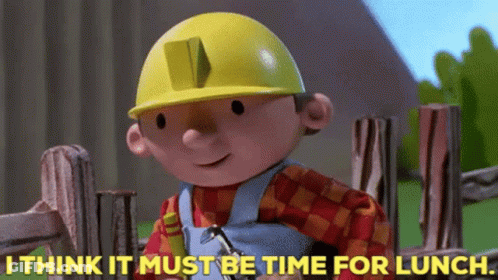 Bob The Builder Saying Time For Lunch GIF