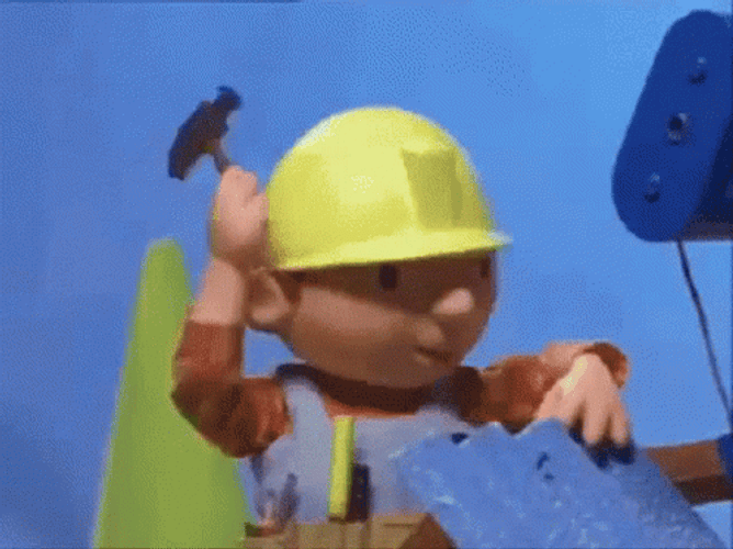 Bob The Builder Striking Hammer GIF