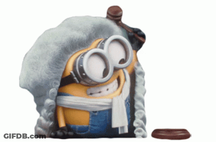 Bob The Minion Hitting Gavel GIF