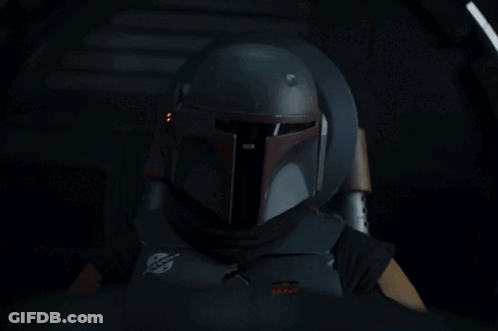 Boba Fett From Star Wars Saying Affirmative GIF