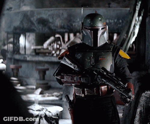 Boba Fett Holding Gun GIF