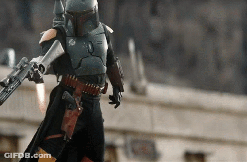 Boba Fett Holding Gun GIF