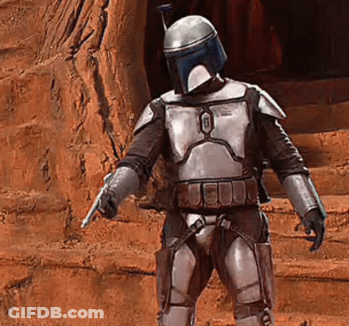 Boba Fett Holding Gun Saying I Don't Negotiate GIF