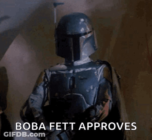 Boba Fett Holding Rifle GIF