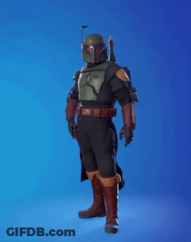 Boba Fett Holding Sword And Dancing GIF