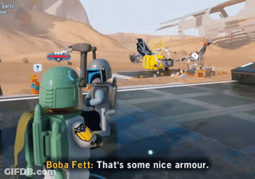 Boba Fett Saying Nice Armour GIF