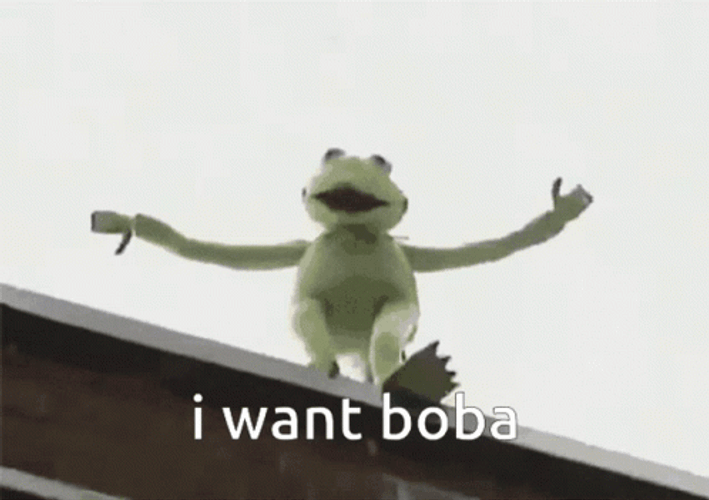 Boba Kermit Falling Off Building GIF