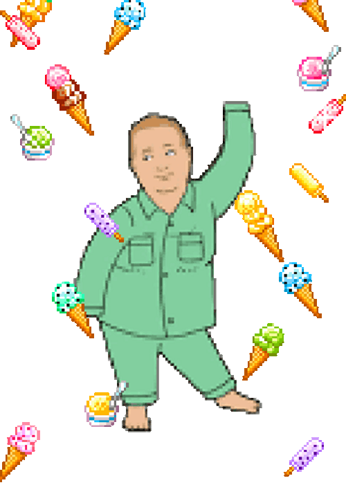 Bobby Hill Catching Pixel Ice Cream GIF