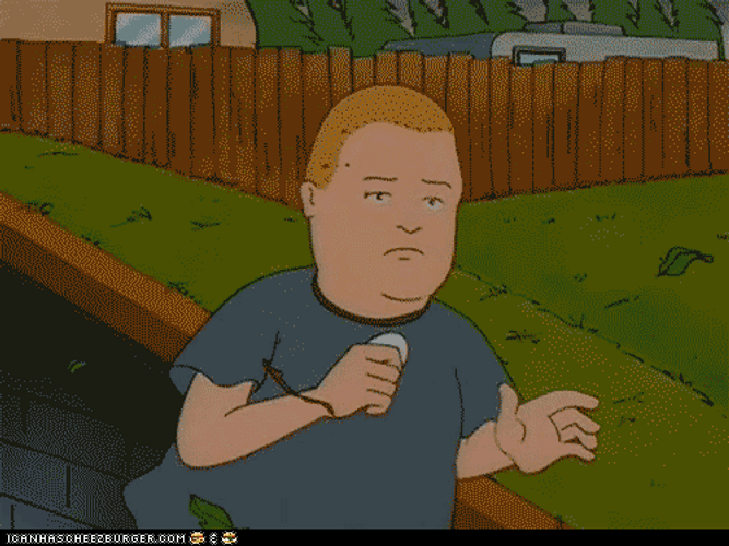 Bobby Hill Throwing Egg GIF