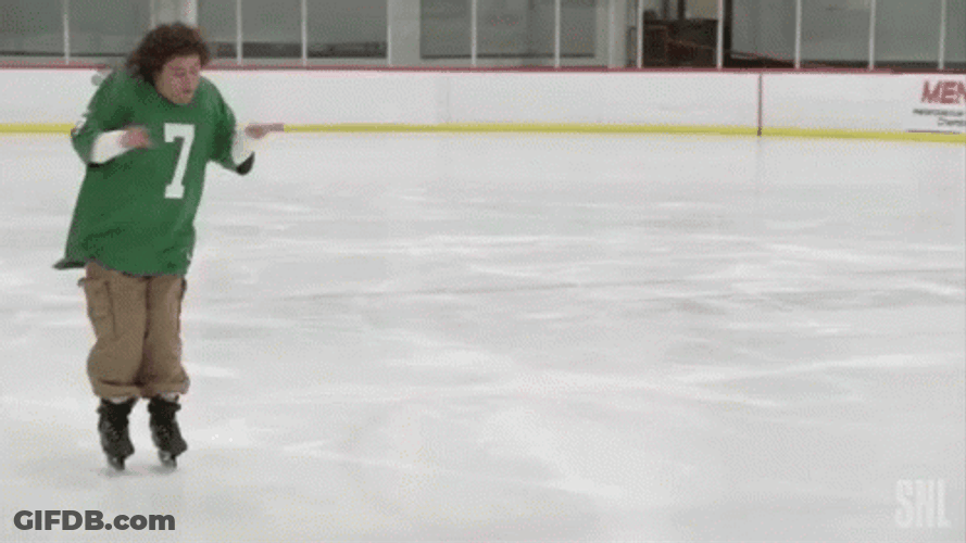 Bobby Moynihan Ice Skating GIF