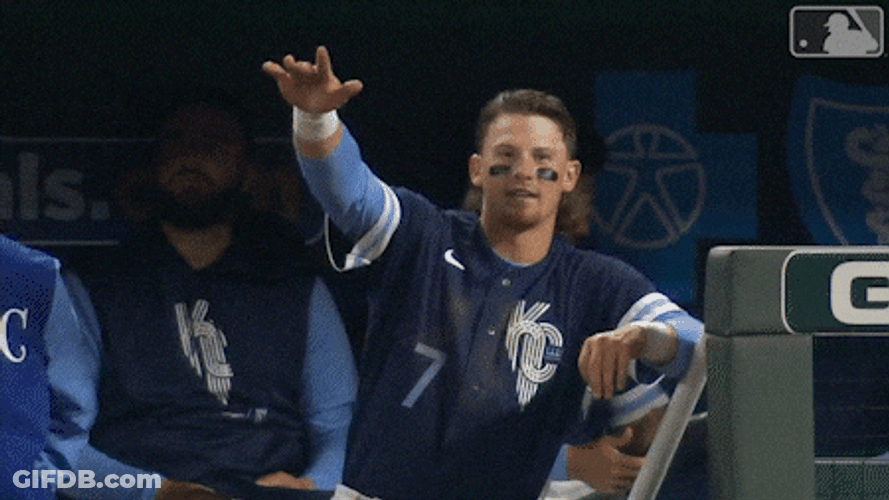 Bobby Witt Giving Number 1 Sign GIF