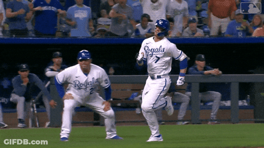 Bobby Witt Got Slipped GIF