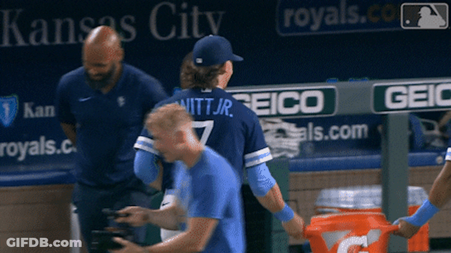 Bobby Witt Running And Giving Fist GIF