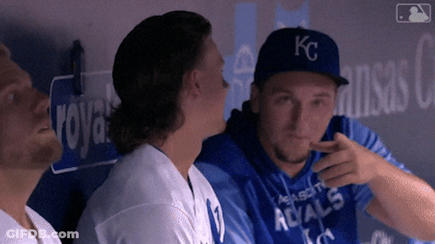Bobby Witt Talking With Vinnie Pasquantino GIF
