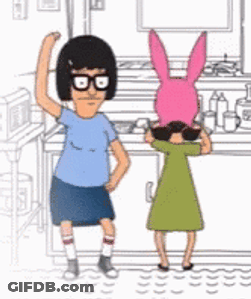 Bobs Burgers Tina And Louise Belcher Dancing GIF