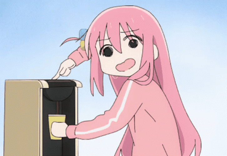 Bocchi The Rock Hitori Goto Coffee Machine GIF