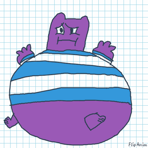 Body Inflation Kid's Drawing GIF