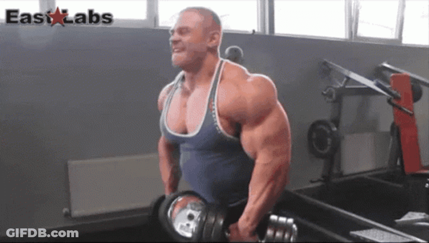 Bodybuilder Lateral Raises GIF