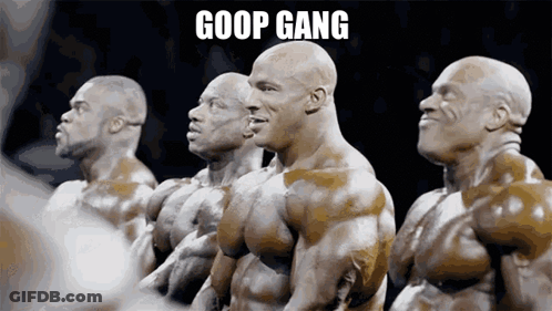 Bodybuilders Lined Up Goop Gang GIF