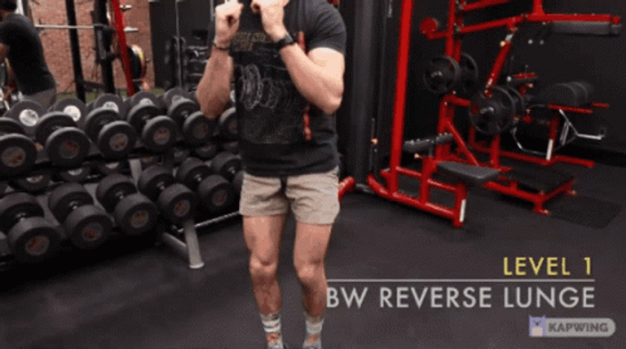 Bodyweight Reverse Lunge Training GIF