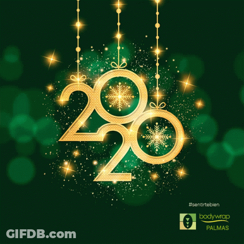 Bodywrap Palmas Gold Numbers Snowflakes GIF