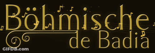 Bohmische De Badia Sign On Black Background GIF