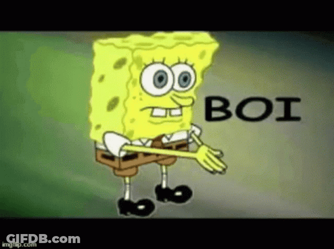 Boi SpongeBob Extending Hand GIF