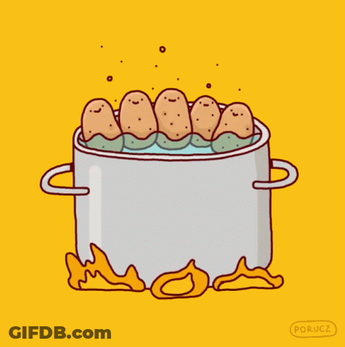 Boiling Of Hot Potato GIF