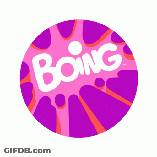 Boing Brand Purple Splash Background GIF