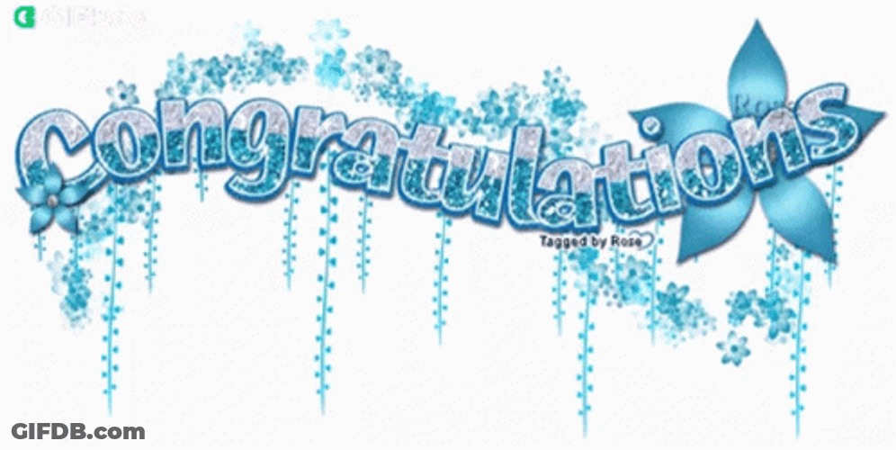 Bold Congratulations Animated Typography GIF