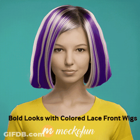 Bold Looks Colored Lace Front Wigs Mockupfun GIF
