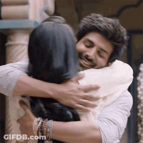 Bollywood Couple Hugging GIF