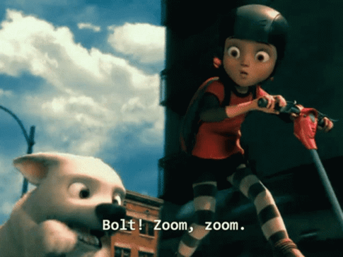 Bolt And Penny Zoom GIF