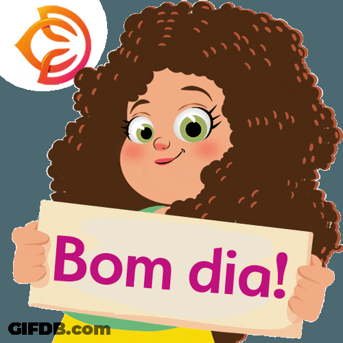 Bom Dia Curly-Haired Girl GIF