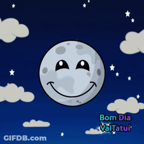 Bom Dia Sun Moon Smile GIF