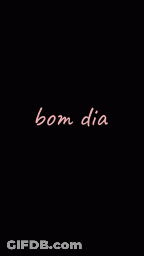 Bom Dia Text Fade Out GIF