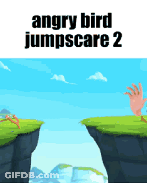 Bomb Angry Birds Slingshot Jump Scare GIF