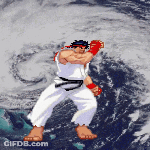 Bomb Cyclone And Street Fighter Ryu GIF