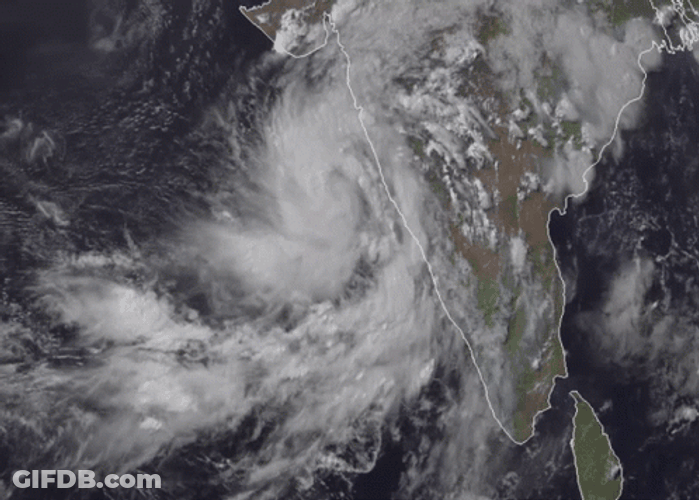 Bomb Cyclone Fading Away Satellite Footage GIF