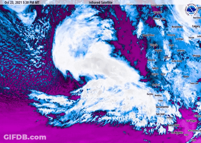 Bomb Cyclone Forming Satellite View GIF